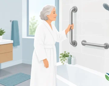 Bathroom Grab Rails for Safer Bathing at Home