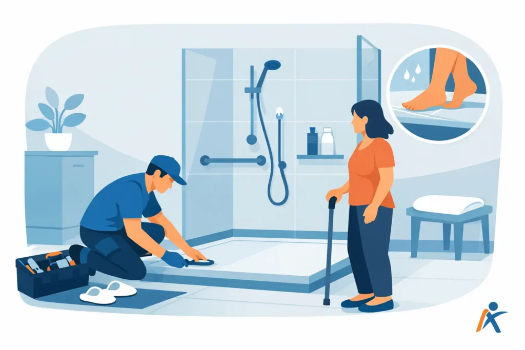 Installing Level Access Showers Safely at Home